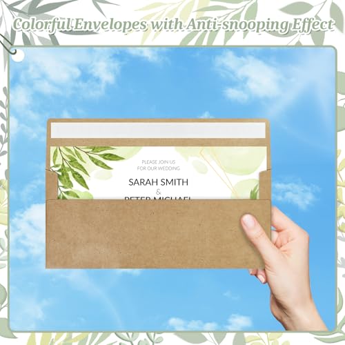 Image of 200 Pcs #10 Brown Kraft Envelopes Letter Size Self Seal, Business Envelope