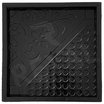 Reyal Plastic Chequered Mould Rangoli Paver Block Mould (Size : 12