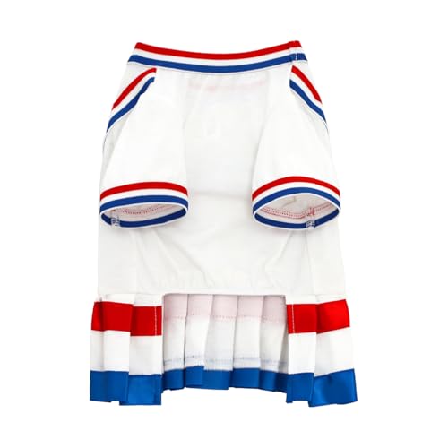 Vestido de animadora para perros blanco tamaño M miniatura 5