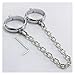 Cinturón de cintura corporal Mujeres de acero inoxidable hebilla enlace de metal esposas de metal con bloqueo de placas para la policía Play Play traje de halloween adultos niños jugar juguete elegant