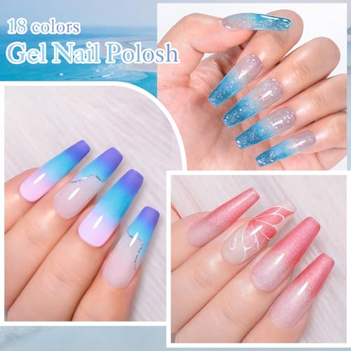 Set de esmaltes de gel cambiantes 18 colores miniatura 7