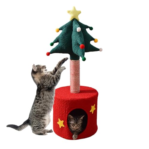 Jouet pour noël et anniversaire de chat, arbre à chat QHQQXN doux pour chaton
