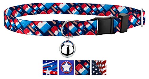 Country Brook Petz - Patriotic Popsicles Cat Collar - American Pride Collection