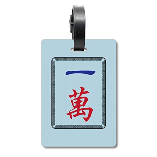 Mahjong étiquette de valise motif carreaux pour repérer vos bagages à l'aéroport