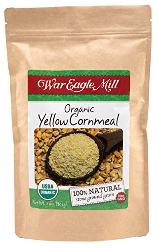 War Eagle Mill Organic, non-GMO Yellow Cornmeal, stone-ground in the Ozarks - in a resealable bag (2 lbs)