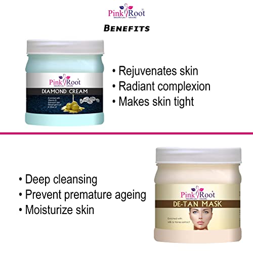 Image of Pink Root Diamond Cream 500gm with Diamond Mask 500gm