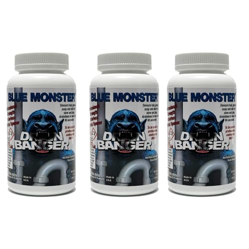 Destapacaños Drain Banger – Paquete de 3 unidades. Fórmula profesional sin olor – Elimina cabello, grasa, jabón y aceite en 60 segundos – Seguro para accesorios de plomería y sistemas sépticos, 1 lb miniatura 1