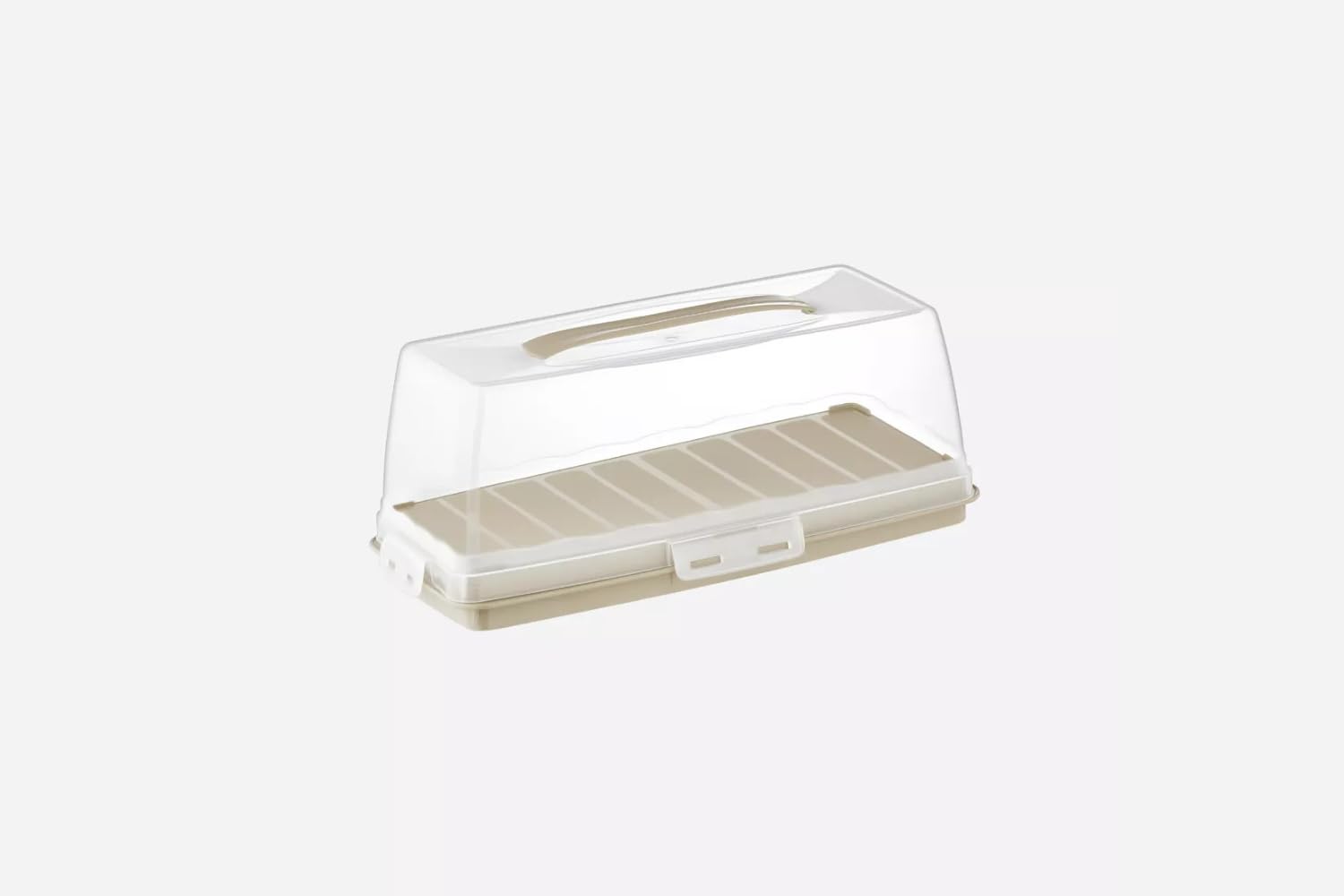 Stolmet Mocha Keks Cake Box, Plastic Clear Cake Carrier, Reusable Storage Container For Cupcakes, Muffins Or Cakes, Many Styles, Ideal For Transporting Pastries, Cake Box With Lid (Mocha Keks)