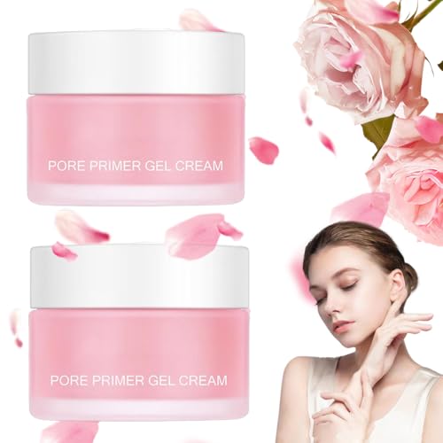 Pore Primer Gel Cream, 2 Stück Porenfüllende Gel Creme, Porenfüllende Creme, Grundierung für das Gesicht, Moisturising and Oil Control, Poren Verkleinern, Für Alle Hauttypen Geeignet
