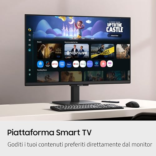 Smart Monitor M5 (S32FM502EU), Flat 32'', 1920 x 1080 (FHD), Smart Hub con AI, Office 365, Gaming Hub, Speaker integrati, Telecomando, WiFi, HDMI, USB - Hub USB - Immagine 5