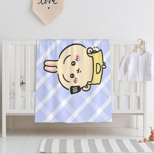 毛布 ちいかわ うさぎ 大判 フランネル ブランケット ふわふわ 肌に優しい 超極細繊維 抗菌防臭 静電防止 多機能 ひざ掛け 掛け毛布 膝掛け 洗濯可能 おしゃれ 通気性 自家用 エアコン対策 四季通用 誕生日プレゼント 76*101cm