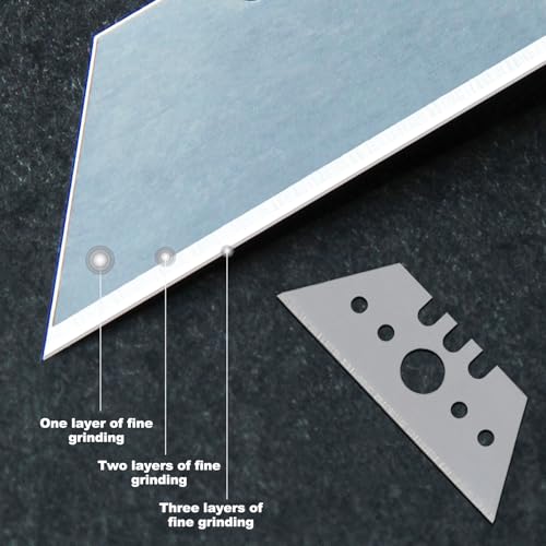 10 x Trapezklingen Messer,Trapezklinge,Ersatzklingen Cuttermesser,Ersatzklingen Cuttermesser,Sicherheitsmesser-52 x 19 x 0,6 mm