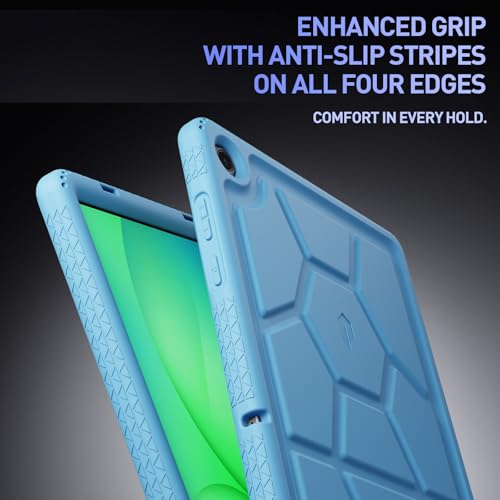 Coque silicone Samsung Galaxy Tab A11 Plus Poetic TurtleSkin bleue - 5