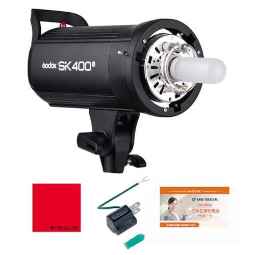Godox SK400II スタジオストロボ フラッシュ [日本正規代理店 日本語説明書付/2.4Gワイヤレス Xシステム/GN65/5600±200K/150W/400Ws/クロス付] (SK400II)