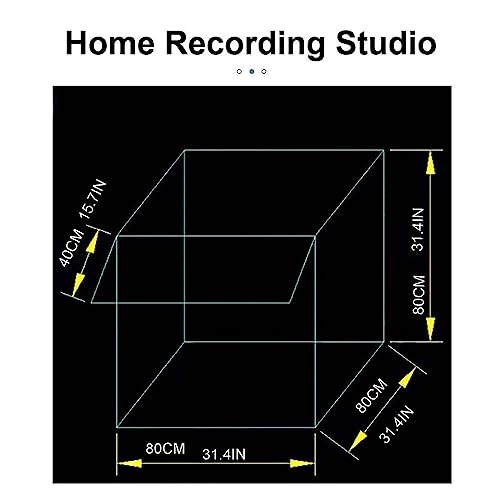 Studio de bureau avec microphone et cabine insonorisée nomade