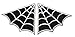 SpiderWeb Spider Web Collar Punk Gothic Iron On Patches B/W