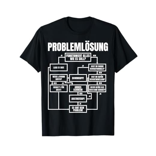 Männer Problemlösung - Prozess Diagramm - Lustiges Sprüche T-Shirt
