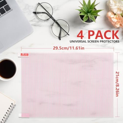4-Pack Cut to Fit Screen Protector [295mm×210mm] Universal Size Adjustable Screen Protector Sheets, Scratch-Proof Cuttable Protective Film for Phone, GPS, Smart Watch, Tablet, Camera Alternate view
