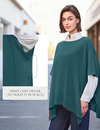Image of PULI Women's Pullover Poncho Sweater Oversized Knit Layering Top Travel | Sleeveless and Layers Over Any Shirt At Home or Work