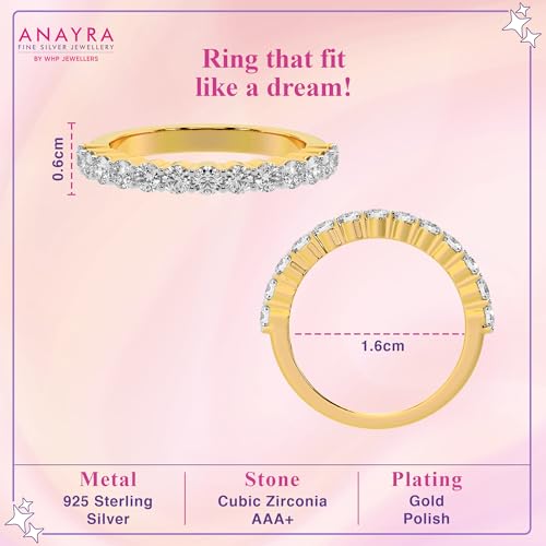 Image of ANAYRA Dynast Sterling Silver Ring for Women & Girls, Stylish Anti Tarnish 925 Sterling Silver Jewellery for Women for Daily Use, Hallmark Certified, Valentine Gift for Girlfriend & Wife