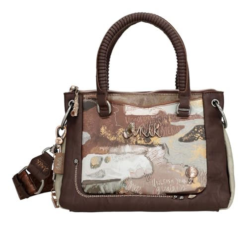 Sac à main FEMME taupe aux finitions soignées par Anekke
