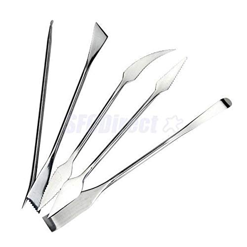 FidgetGear 5 pcs Stainless Steel Wax Clay Carving Sculpture Tools