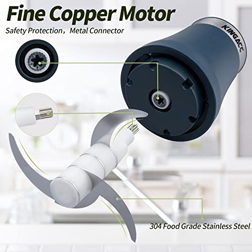 Electric Food Processor & Vegetable Chopper, 8-Cup Blender Grinder For Meat, Vegetables, Onion, Garlic, With 2L Stainless Steel Bowl And 4 Sharp Blades For Slicing, Shredding, Mincing, And Puree, 300W #TOP2