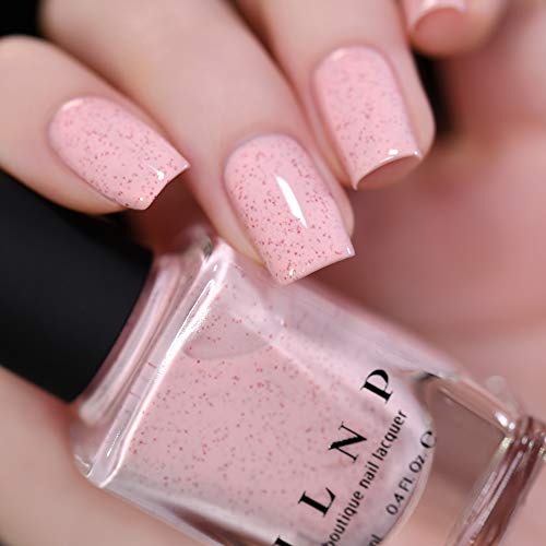 Image of ILNP Sunday - Pastel Pink Speckled Nail Polish, Chip Resistant, 7-Free, Non-Toxic, Vegan, Cruelty Free, 12ml