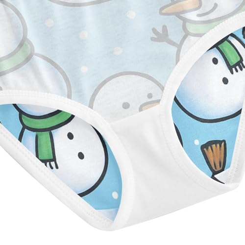 Girls' Triangle Panties Briefs Underwear for Girls Snowmen 5