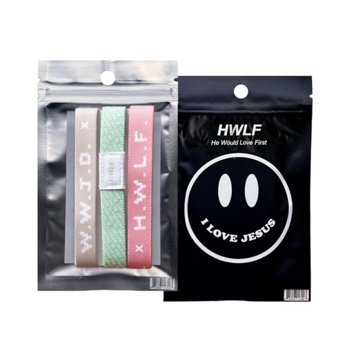 He would Love First WWJD HWLF Bracelets Natural Elastic 3-Pack x What Would Jesus Do Bracelets | Reversible HWLF x WWJD Bracelets in Mauve, Sand, & Green | Fit All Wrist Sizes2
