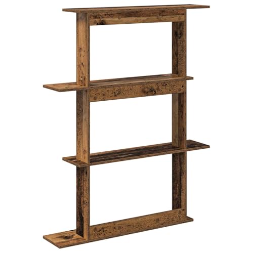 Meuble mural gain de place en bois marron pour désencombrer le sol