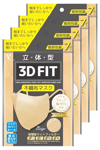 [VOIS] ���̌^ 3D FIT �s�D�z�}�X�N �傫�� �ʕ ���ɗD���� ���炩�� �傫���T�C�Y�̃J���[�}�X�N (�x�[�W��, 4)