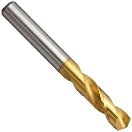 YG-1 D4107 High Speed Steel Stub Screw Machine Drill Bit, TiN Finish, Straight Shank, Slow Spiral, 135 Degree, 5.1mm Diameter x 62mm Length (Pack of 5)
