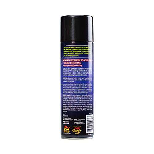 Meguiar's G13115 Nxt Generation Insane Shine Tire Coating, Aerosol Spray For Insane Gloss - 15 Oz Spray Can #TOP1
