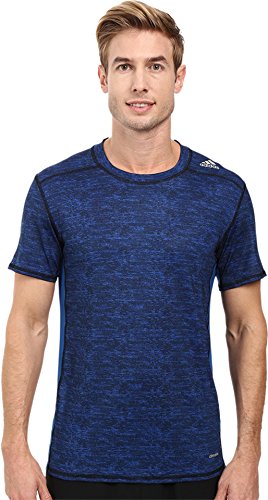 adidas Performance Men's Techfit Base Layer Fitted Tee, Medium, Blue/Black