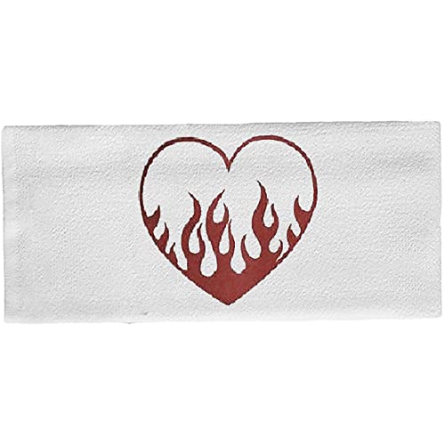 DecFure Feuerherz-Handtücher für Handbadezimmer, 35 x 75 cm, lustige Tischdecke, Waschlappen, Geschirrtücher, weiß, saugfähig, Sofa-Farbe: Feuerherz