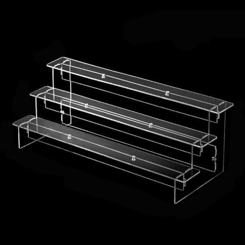 Acrylic Ladder Display Stand 2-5 Layers, Transparent Storage Rack for Perfume Jewelry Collectibles, Detachable for Easy Assembly Display Shelf, Multi Layer(3 Layers 40cm)