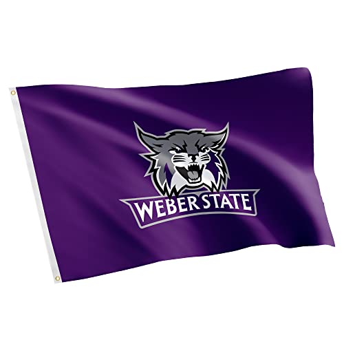 Desert Cactus Weber State University WSU Flag - 3 x 5 Feet Wildcats Banner, Indoor/Outdoor Durable Fabric, 100% Polyester Design (Style 1)