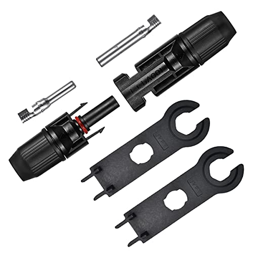 JYFT Solar Panel Cable Connectors Male/Female IP67 30A 1000V DC (1Pair), a Solar Connector Wrenches/Spanners Tool