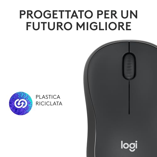 M240 Silenzioso Bluetooth Mouse, Wireless, Compatto, Portatile, Smooth Tracking, durata batteria 18 mesi, per Windows, macOS, ChromeOS, Compatibile PC, Mac, Laptop, Tablet - Grafite - Mouse gaming - Immagine 8