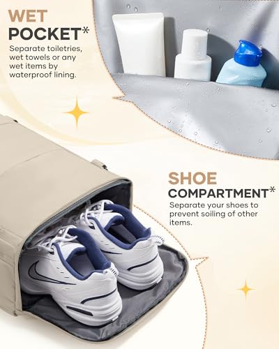 Image of coofay Large Travel Backpack For Women Men Airline Approved Carry On Backpack Flight Approved Waterproof Sports Luggage Backpack Casual Daypack Hiking Backpack