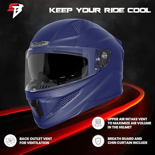 Image of Steelbird SBH-25 Rudra ISI Certified Full Face Helmet for Men and Women