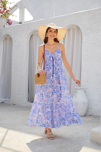 Image of GRACE KARIN Womens Summer Floral Maxi Dresses 2026 Long Flowy Boho Dress Beach Vacation Sundresses Casual Clothes with Pocket