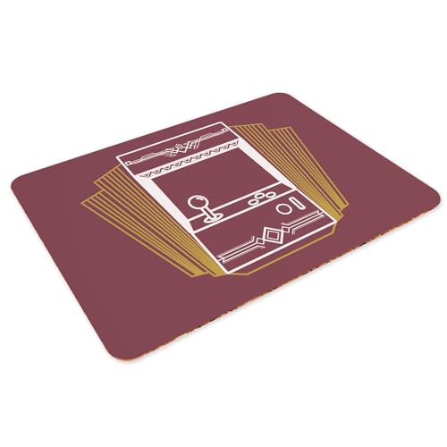 Sets de table retro en liège grand format napperons rouge gaming - 3