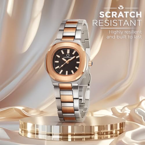 Image of Carlington Diva Series Analog Women Wrist Watches with Stainless Steel Chain Strap | Premium Fashion Watches for Ladies | CT - 102
