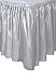 Unique- Falda de mesa de plástico, Color plata, 420 cm (50063)