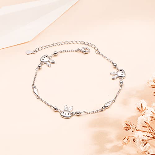 Image of Ladytree Bracelet for Women 925 Sterling Silver Cute Flying Bat /Blue Jay /Turtle /Bunny /Stingary /Octopus Charm Adjustable Bracelet Ocean Jewelry Gifts for Teen Girls Mother Wife Daughter Family