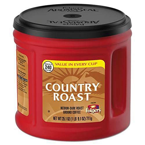 Image of Folgers Country Roast Medium Dark Roast Ground Coffee, 25.1 Ounces