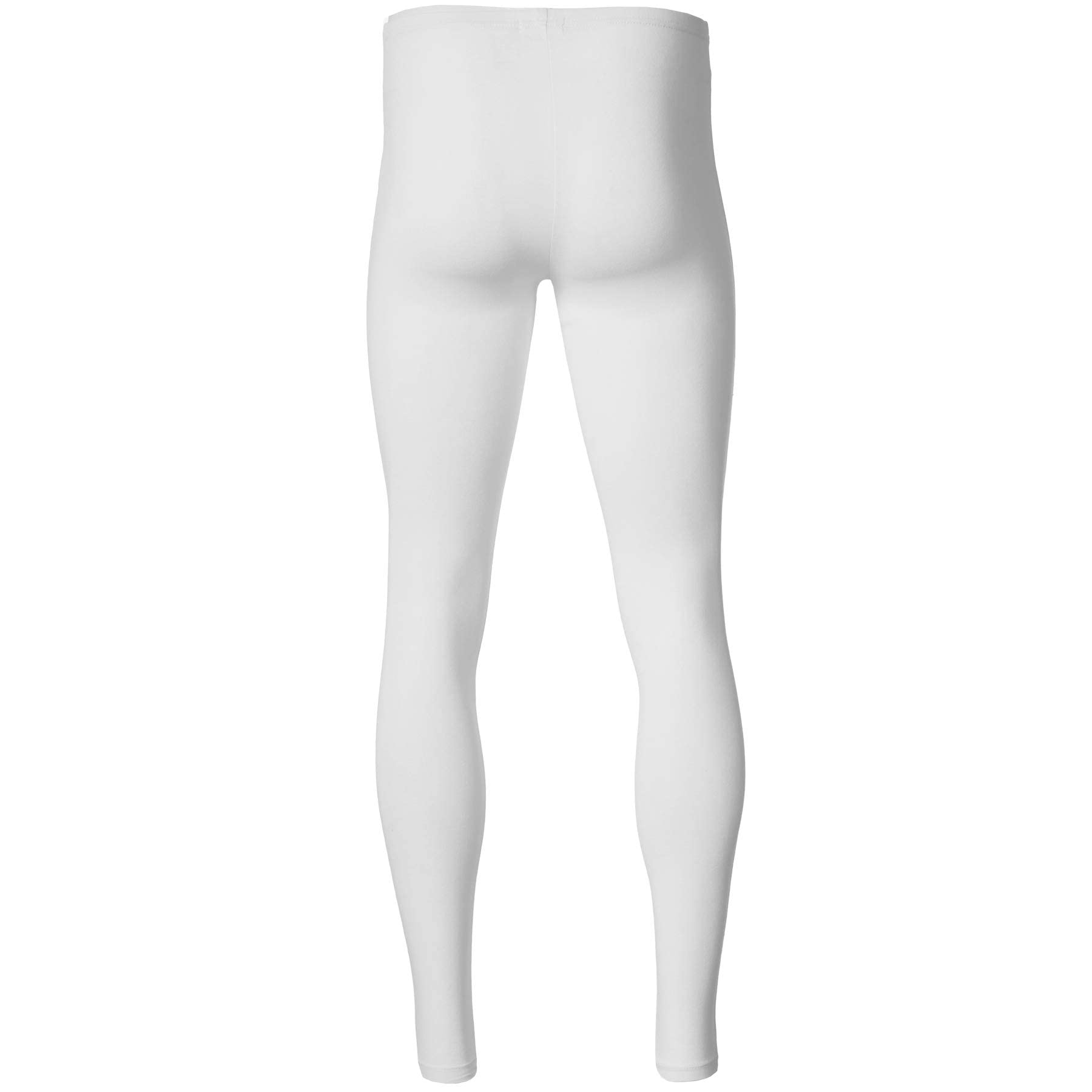 dressforfun 901004 Leggings a Tinta Unita da Uomo, Elastico in Cintura, Abbigliamento Sportivo -Modelli Differenti (L |Bianco |Nr. 304092)
