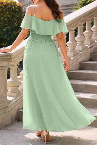 Image of Pinup Fashion Women Plus Size Bridesmaid Dresses - Off The Shoulder Formal Wedding Guest Bridal Shower Long Dress